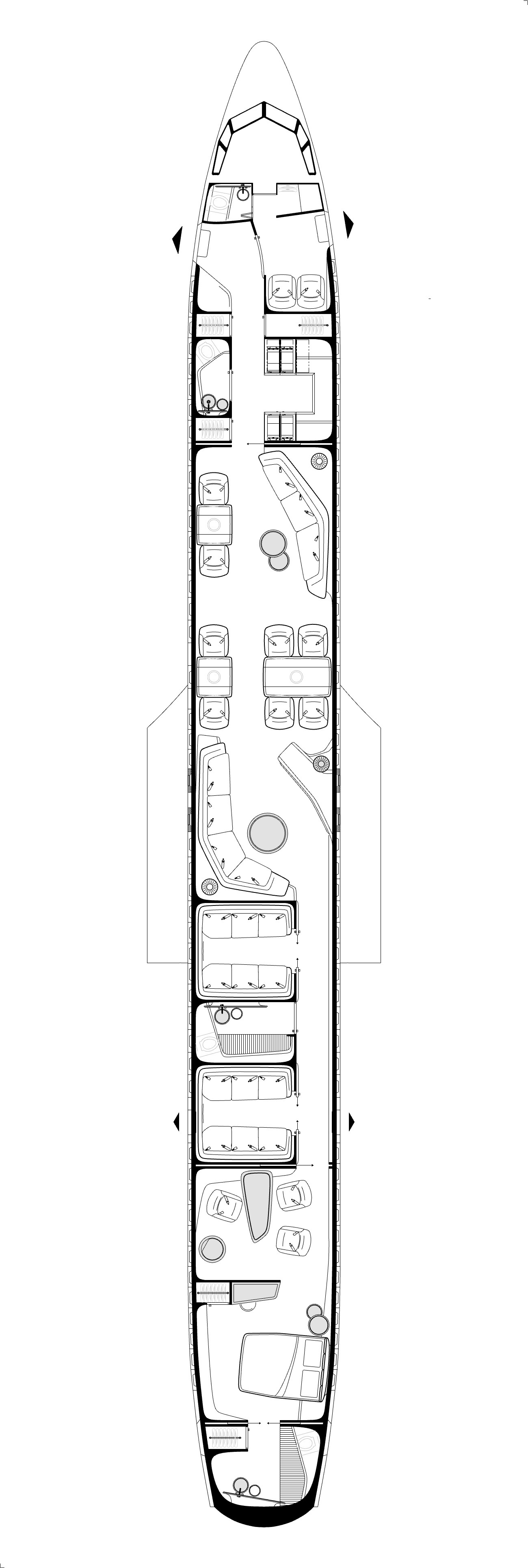 Private Jet Interior Design VIP aircraft floor plans